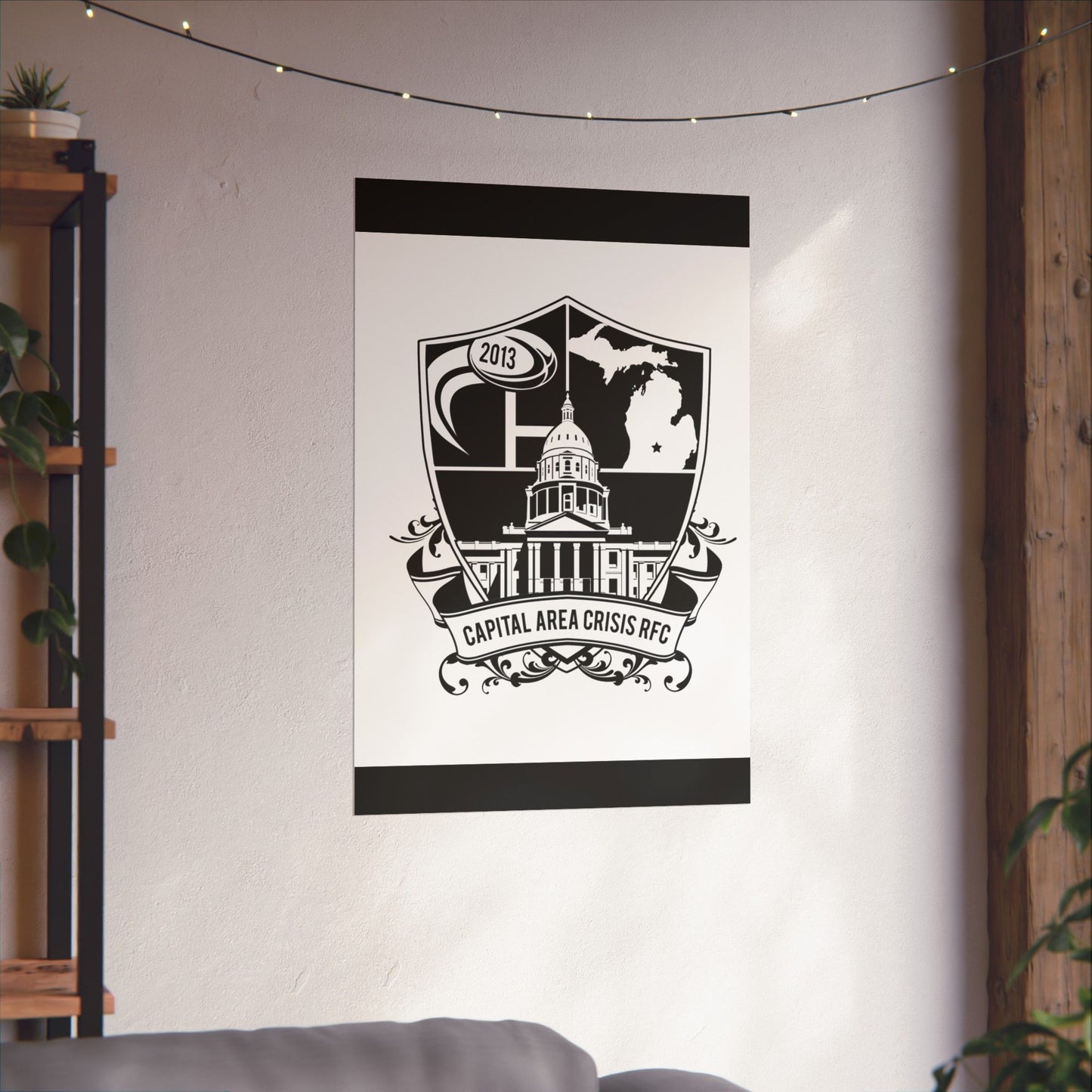Lansing Rugby Crest Poster - 2 Sizes