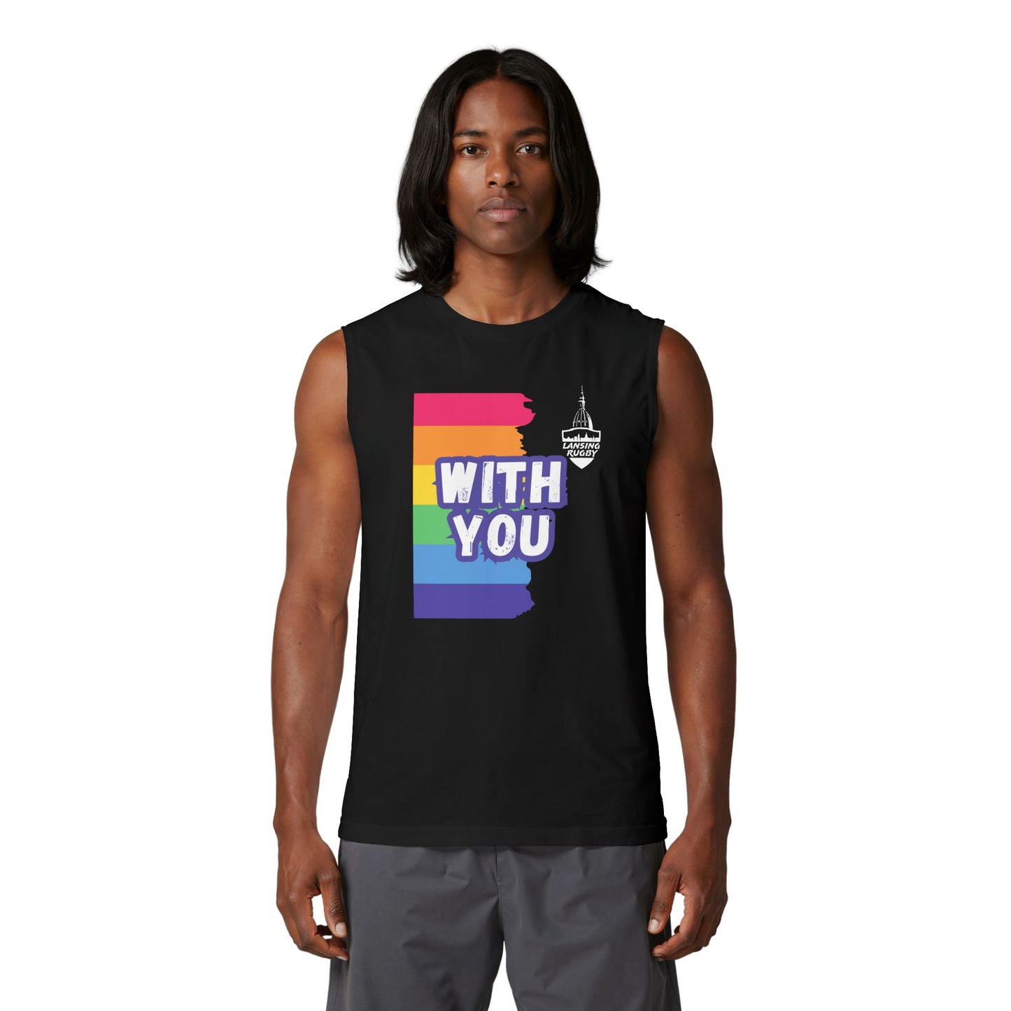 Lansing Rugby Pride - Unisex Jersey Muscle Tank
